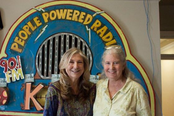 Laurel and Chris after their program. They raised a $1,000 bucks for KZFR! Yea!