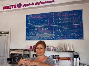 Nelly Demosthenes has owned the local ice cream and coffee shop for 20 years. She intends to leave Mosier because "It's too dangerous."