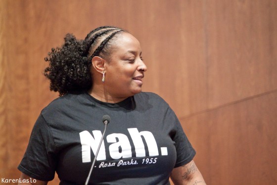 Dr. Nandi Sojourner Crosby gives talk, "The Fierce Urgency of Now."